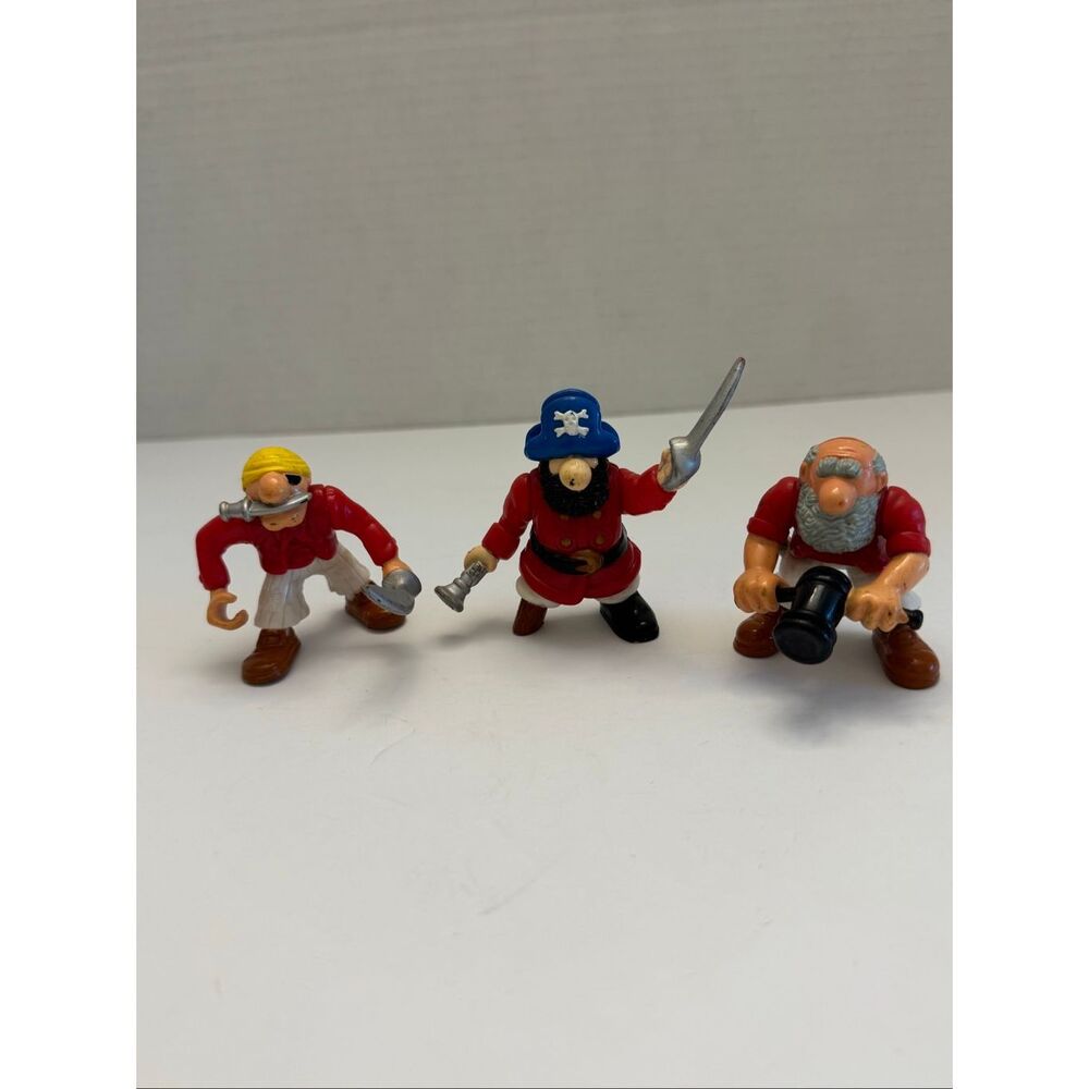 Fisher Price Great Adventures Pirate Ship Pirate Figures 1994 Set Of 3 Vintage